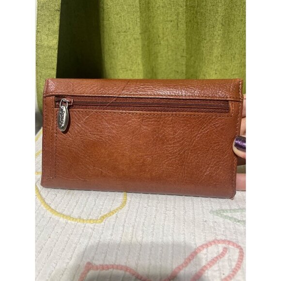 Vintage Rolfs Brown Leather Womens Checkbook Wallet With Card Slots & Snap Closu - Picture 4 of 6